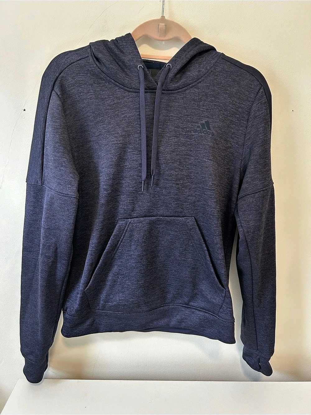 adidas TI Fleece Pullover Hoodie Men's Blue S